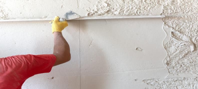 Decorative plaster finish applied with a trowel